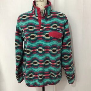 Patagonia Synchilla Women’s Aztec snap Fleece Pullover .Sz S. EUC.